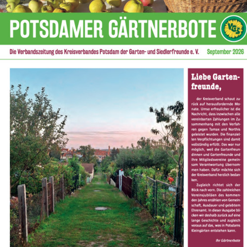 September 2026 &ndash; Potsdamer G&auml;rtnerbote